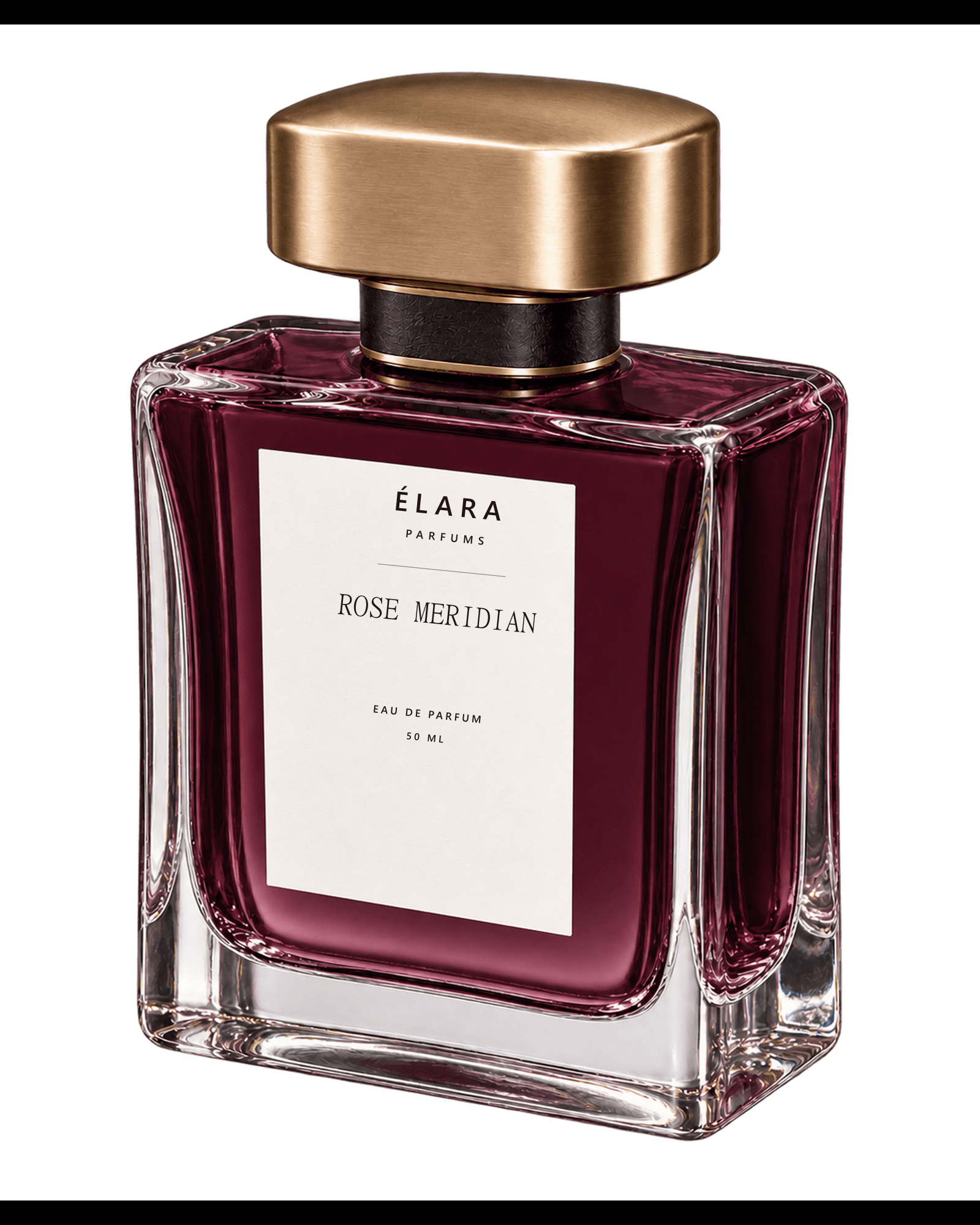 Three-quarter view of the Rose Meridian bottle